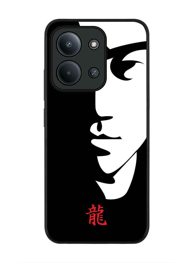 Stylizedd غطاء لجهاز Xiaomi Poco C85 4G، حماية كاميرا نحيفة، غطاء هاتف مضاد للصدمات - تريبيوت - بروس لي (أسود) - Image 1